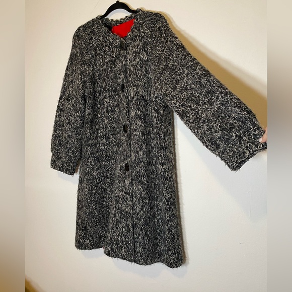 60s VTG Heather Grey Winter Coat - Picture 4 of 16